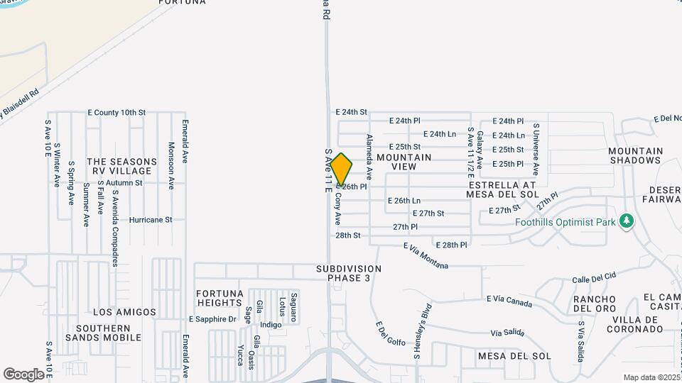 11135 E 26th Pl Map and Location Details