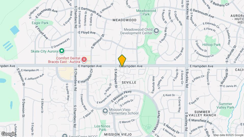 3501 S Kittredge St Mapa y Detalles de la Ubicación