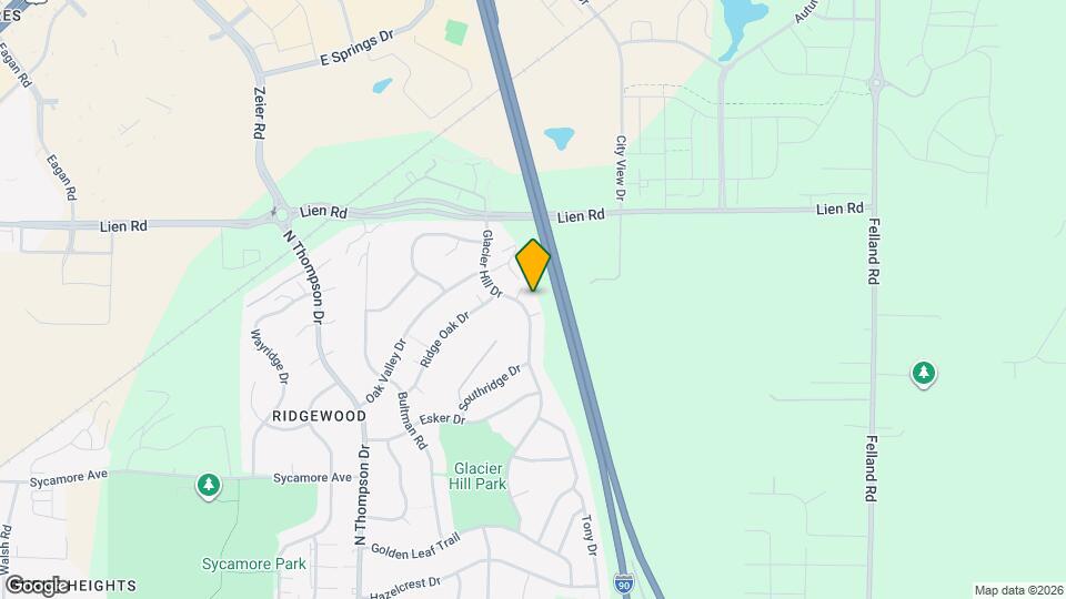 1329 Glacier Hill Dr Map and Location Details