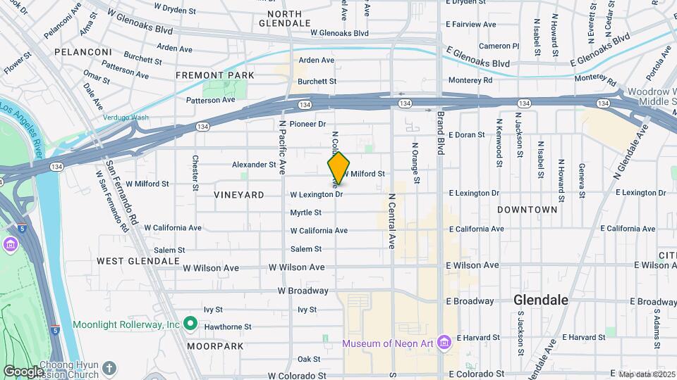 377 W Lexington Dr Map and Location Details