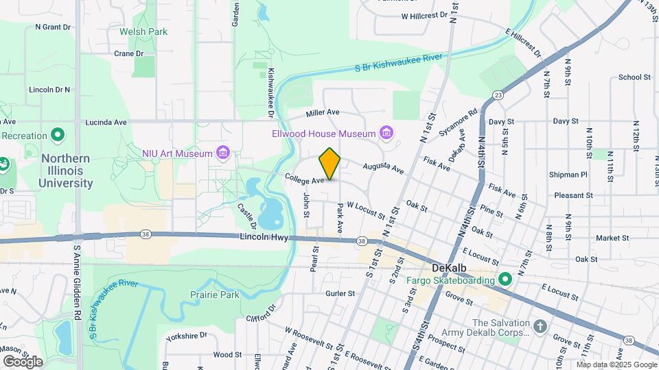 416 College Ave-Unit -B Map and Location Details