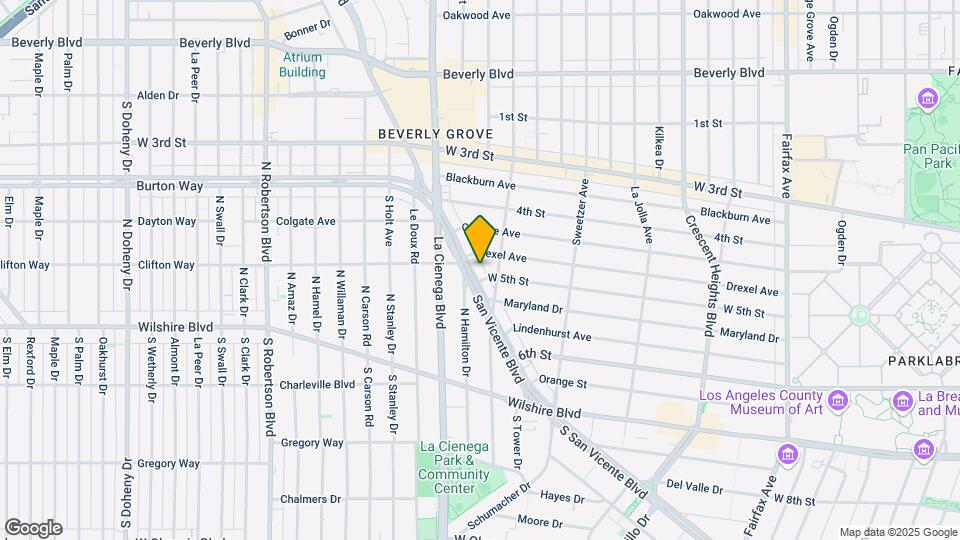 488 S San Vicente Blvd Map and Location Details