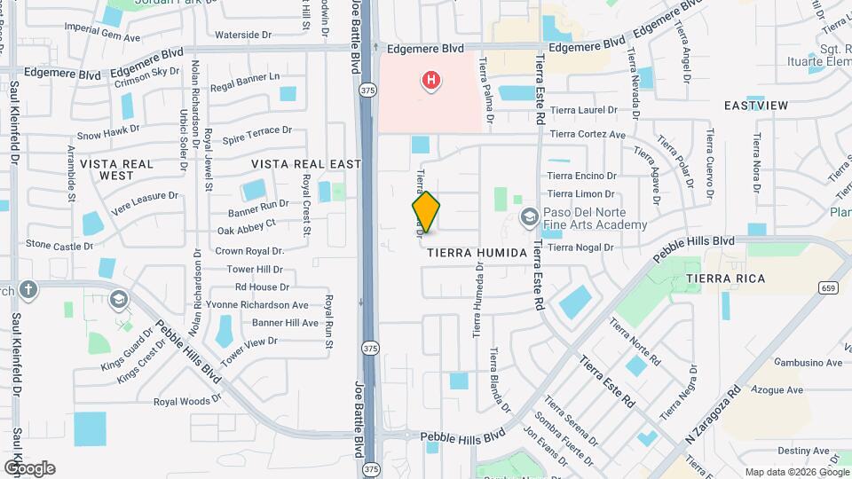 3012 Tierra Salada Dr Mapa y Detalles de la Ubicación