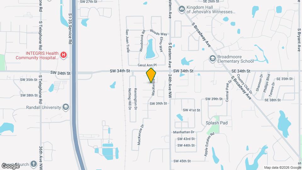 900 SW 36th St Map and Location Details