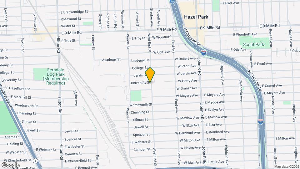 1824 University St Map and Location Details