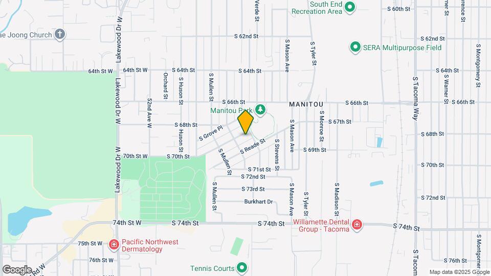 4610 S American Lake Blvd Map and Location Details
