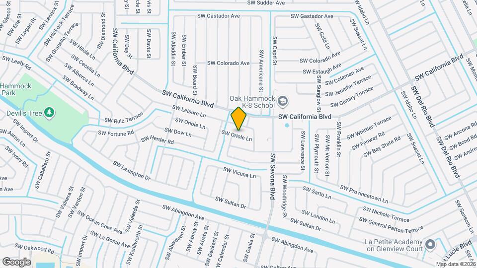 1341 SW Oriole Ln Map and Location Details