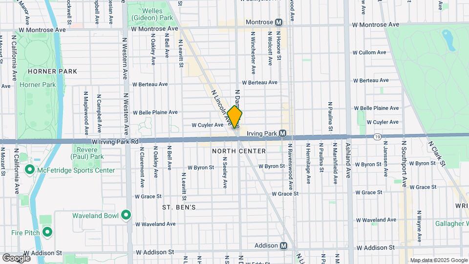 4010 N Lincoln Ave Map and Location Details