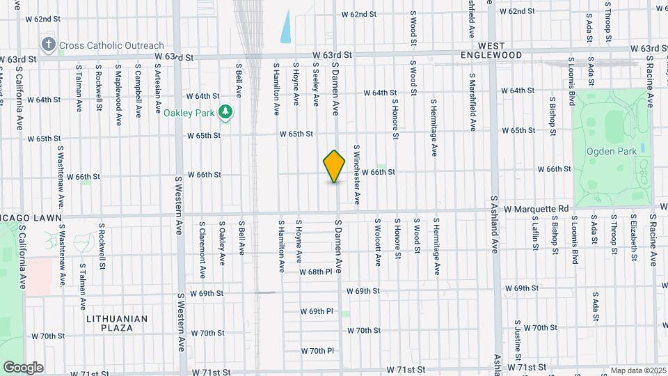 6622 S Damen Ave Map and Location Details