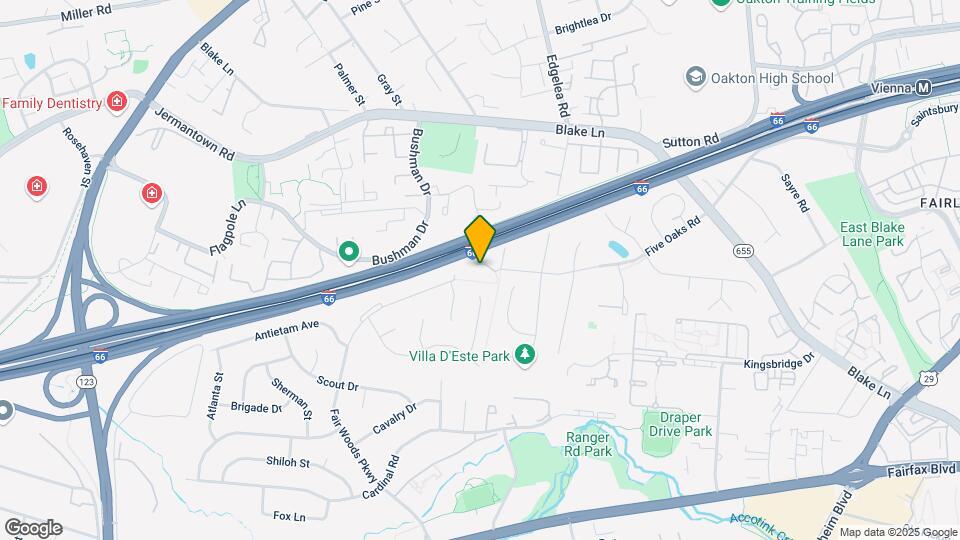 10003 Five Oaks Rd Map and Location Details