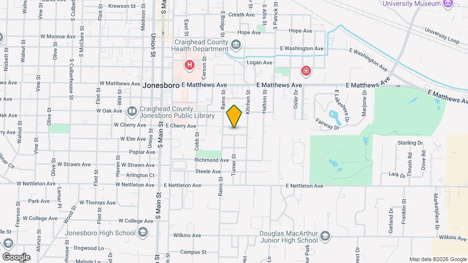 611 E Cherry Ave Map and Location Details