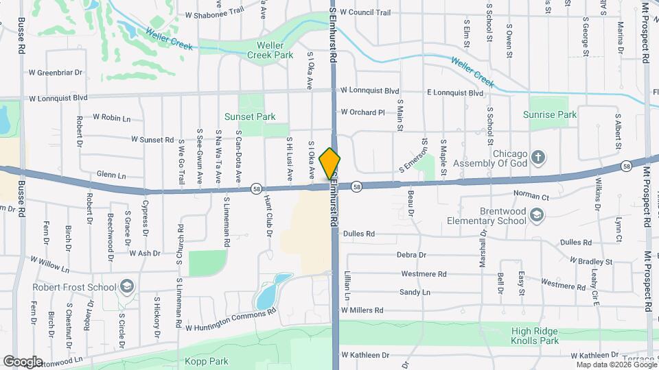 304 W Golf Rd Map and Location Details