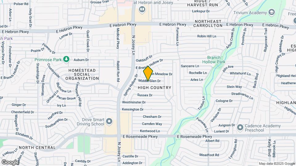 1914 Middle Glen Dr Map and Location Details