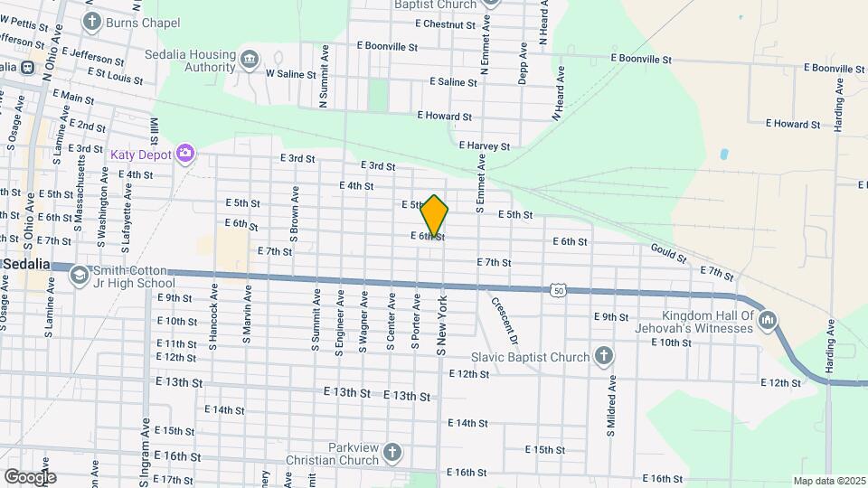 1528 E 6th St Map and Location Details