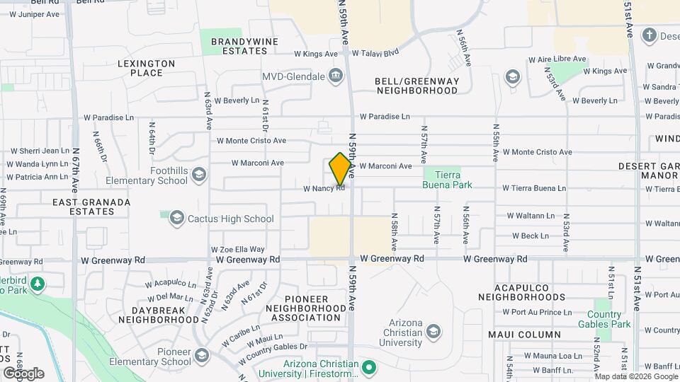 5909 W Nancy Rd Map and Location Details