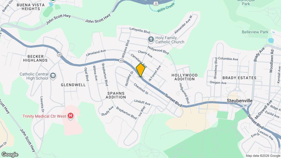 2514 Sunset Blvd Map and Location Details