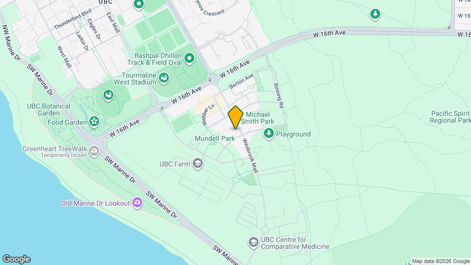 3479 Wesbrook Mall Map and Location Details