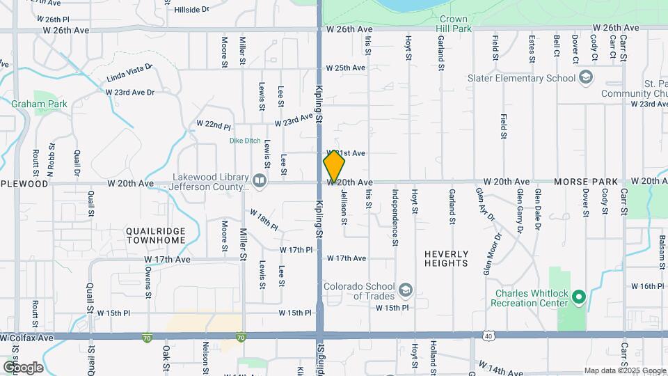 9950 W 20th Ave Map and Location Details