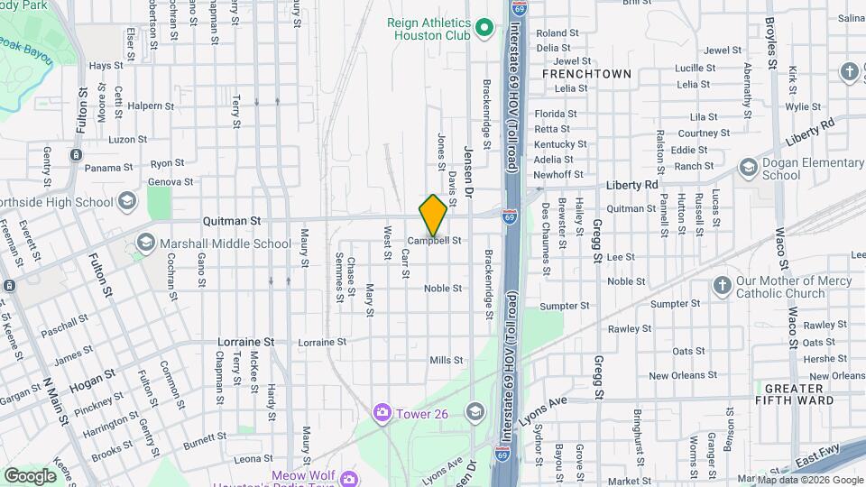 2608 Campbell St Map and Location Details