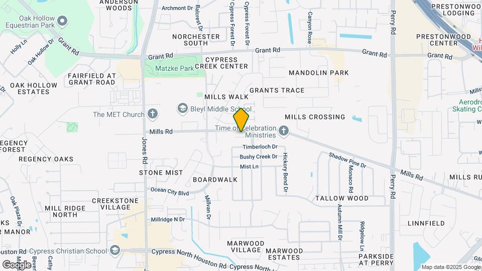 Mills Road Townhome Rentals Map and Location Details