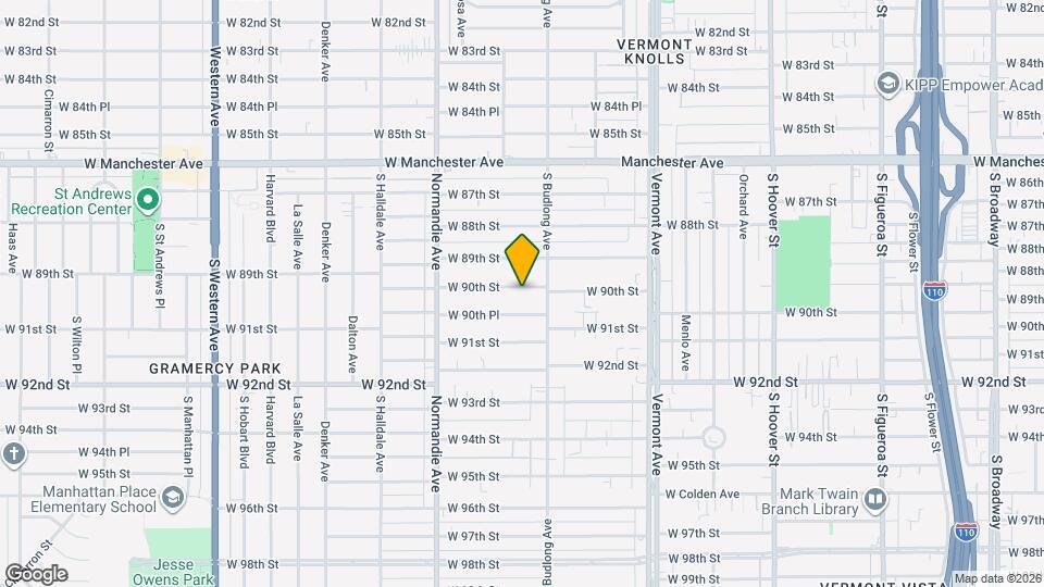 1222 W 90th St Mapa y Detalles de la Ubicación