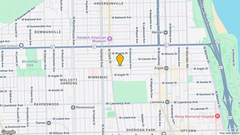 1452 W Winnemac Ave Map and Location Details