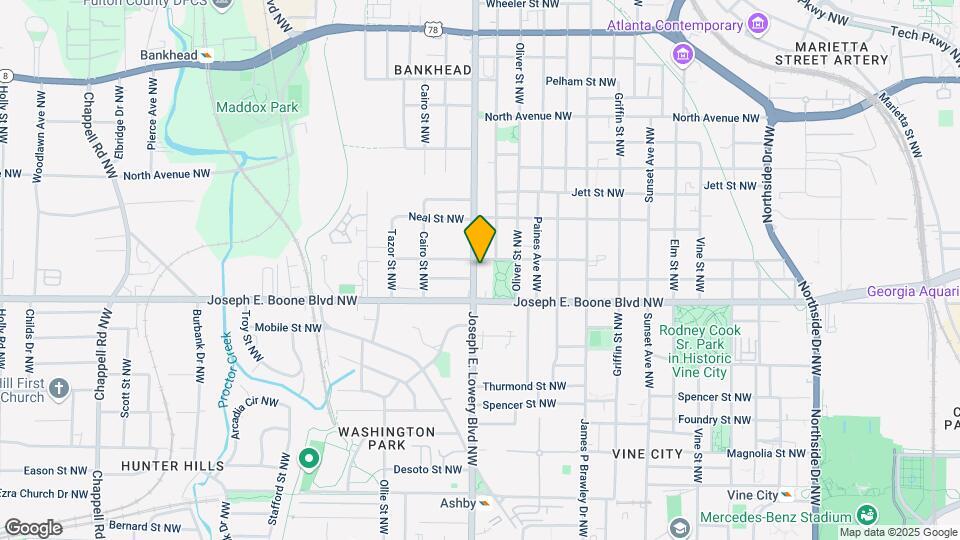 361 Joseph E. Lowery Blvd NW Mapa y Detalles de la Ubicación
