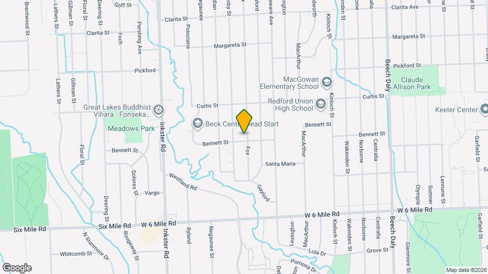 17611 Fox Mapa y Detalles de la Ubicación