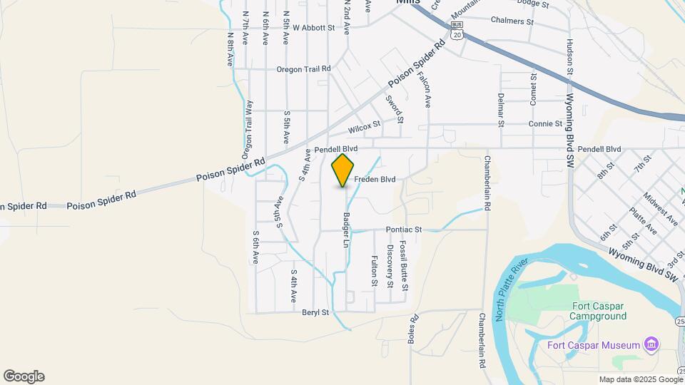 600 Badger Ln Map and Location Details