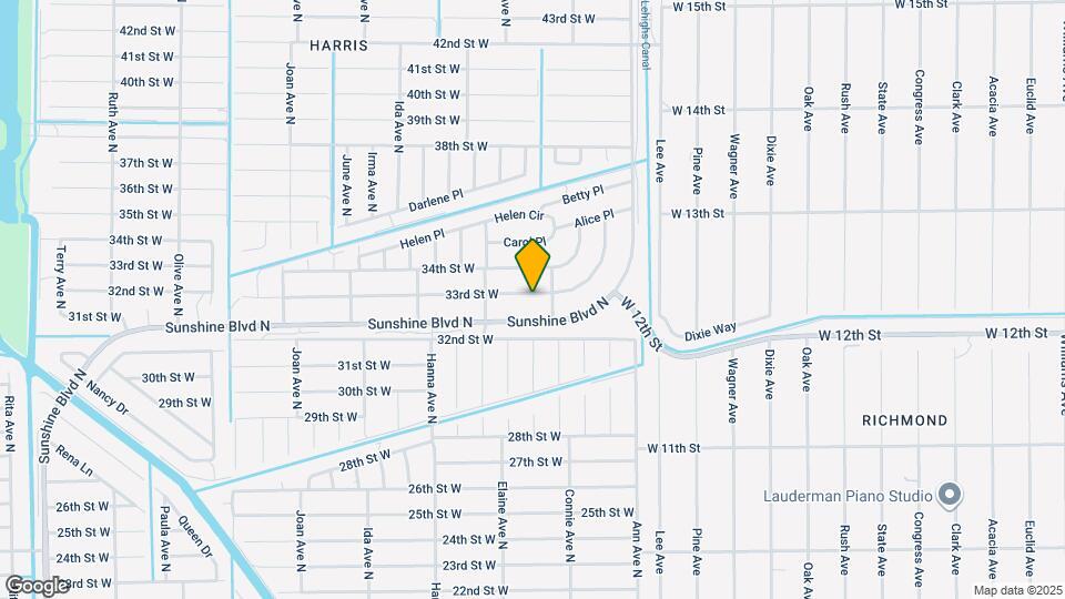 2605 33rd St W Map and Location Details