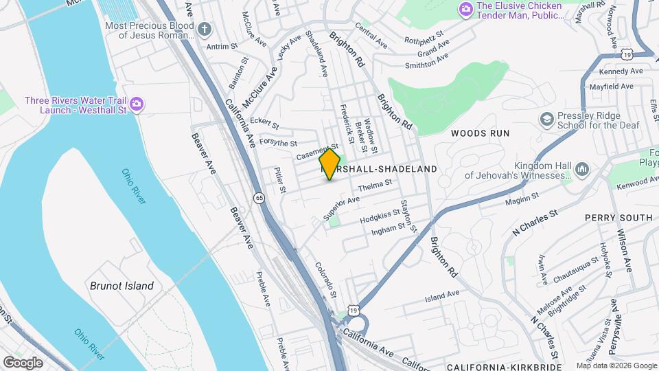 1331-1333 Woodland Ave, Unit 1331 Woodland Ave Unit #2 Mapa y Detalles de la Ubicación