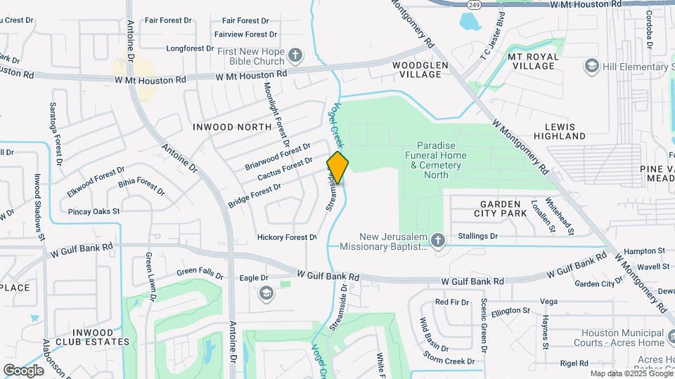 8110 Streamside Dr Map and Location Details