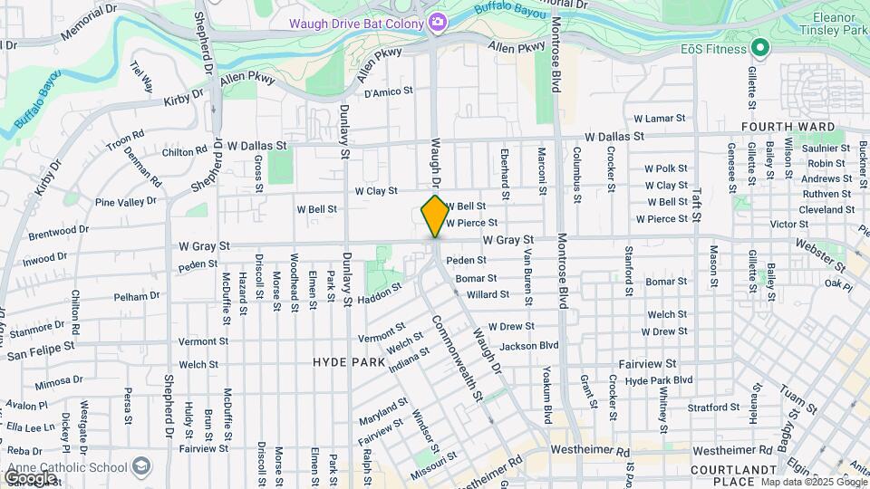 1600 Waugh Dr Map and Location Details
