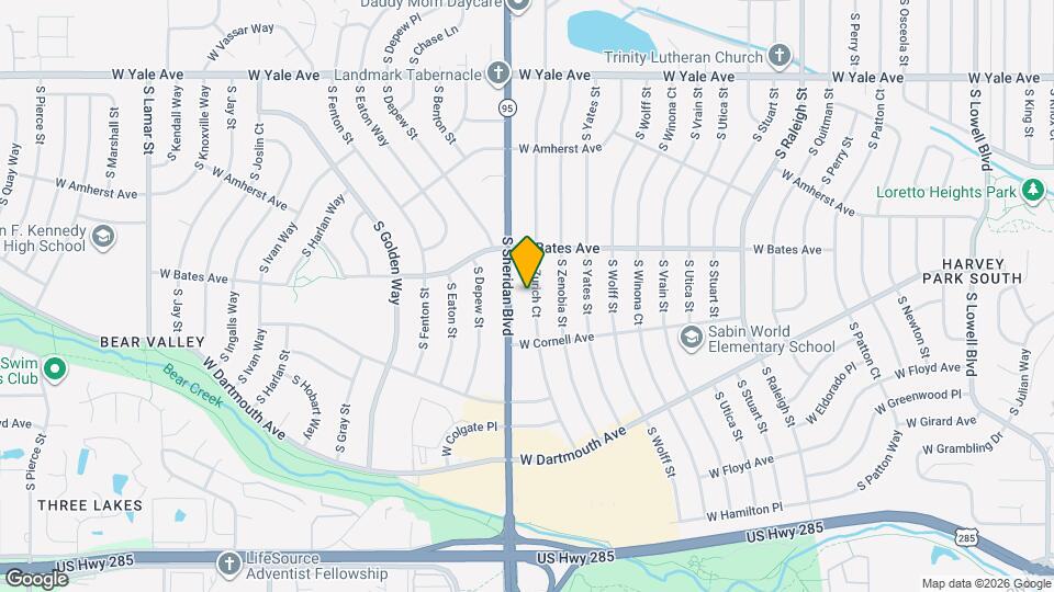 2945 S Zurich Ct Map and Location Details