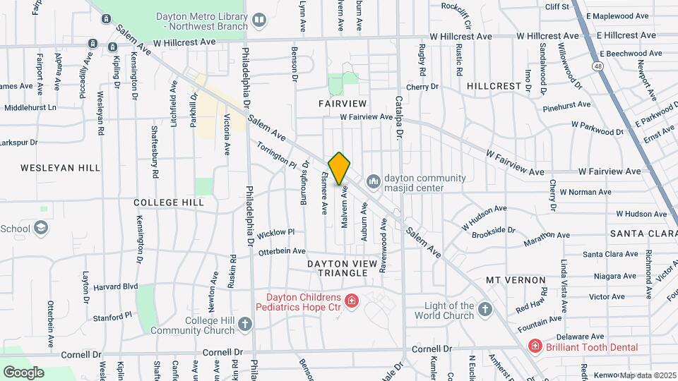2017-2019 Malvern Ave Map and Location Details
