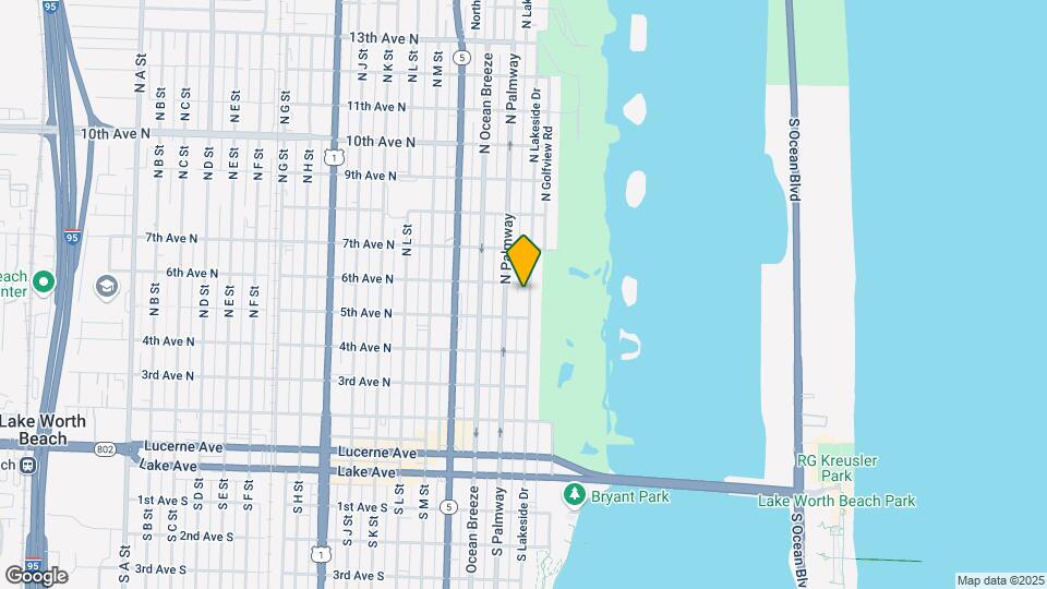 525 N Lakeside Dr, Unit Cabana Map and Location Details