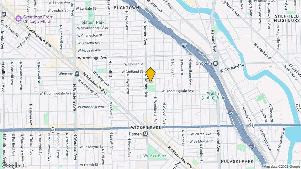 1830 N Winchester Ave Map and Location Details