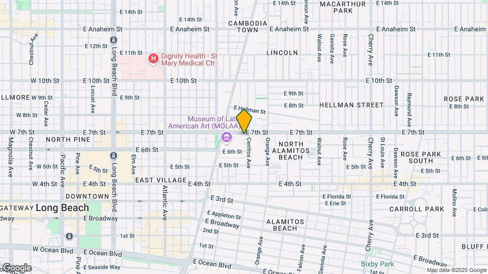 1078 E 7th St Map and Location Details