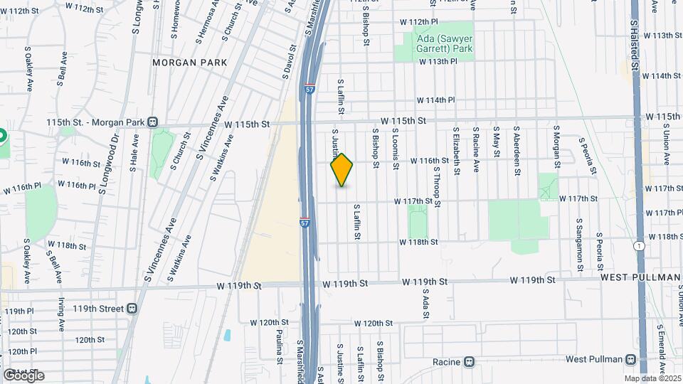 11647 S Justine St Map and Location Details