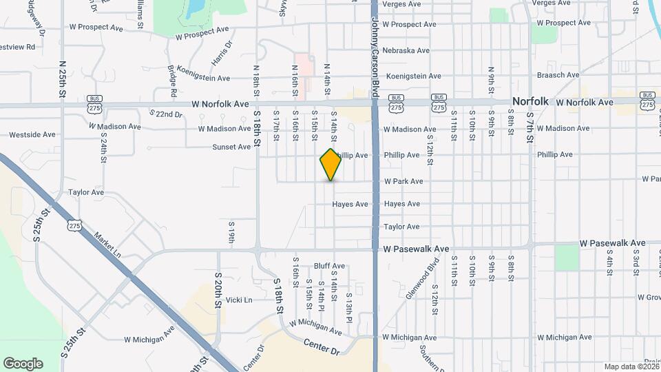 400 S 14th St Map and Location Details