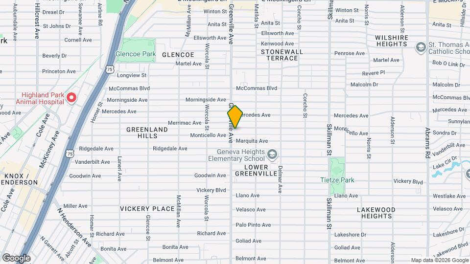 5706 Monticello Ave Map and Location Details