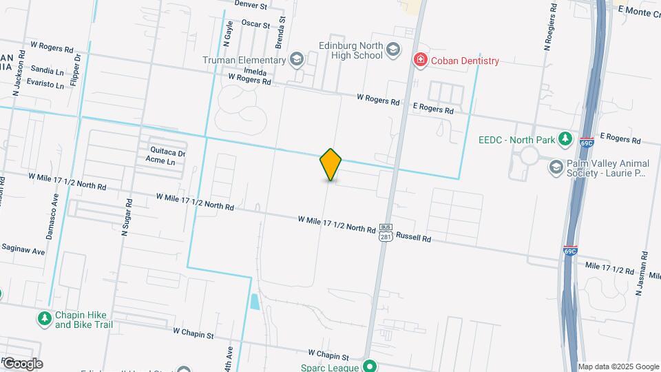 2507 N Vineyard Ave Mapa y Detalles de la Ubicación