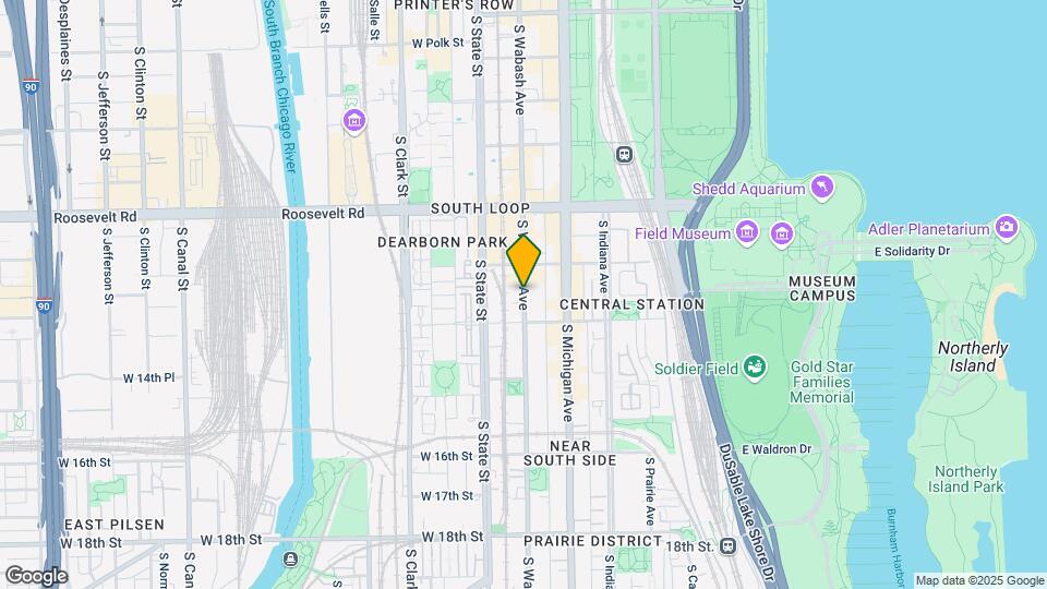 1358 S Wabash Ave-Unit -1 Map and Location Details