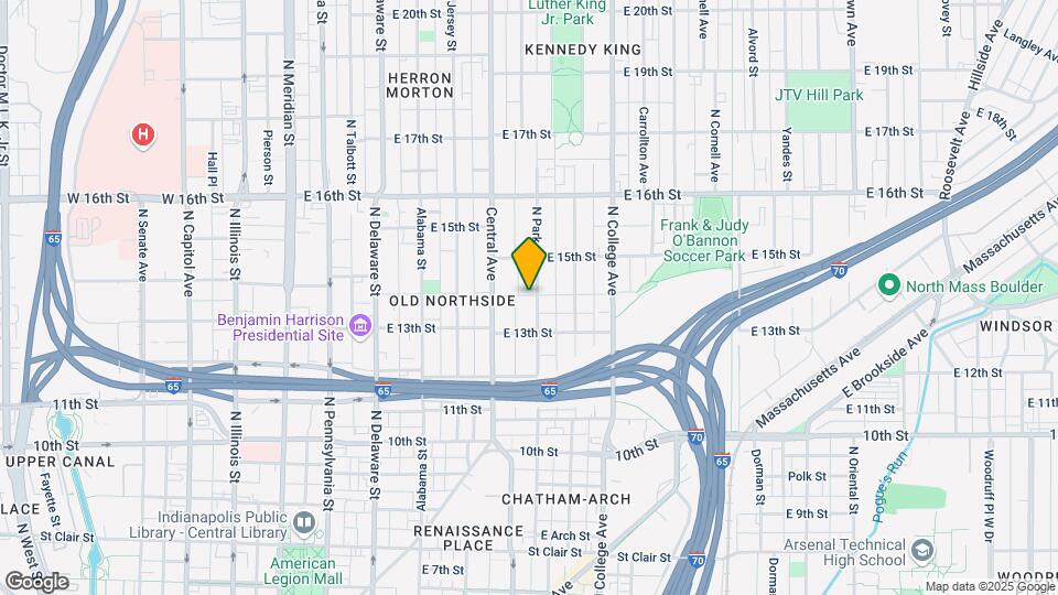 1340 N Park Ave Map and Location Details