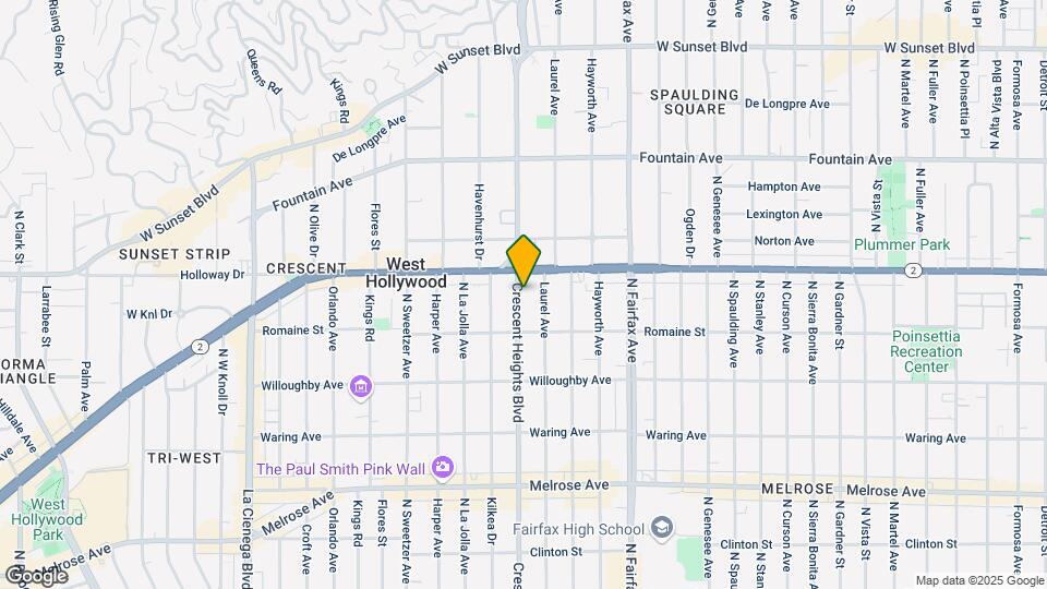 1038 N Crescent Heights Blvd, Unit 1040.5 Map and Location Details