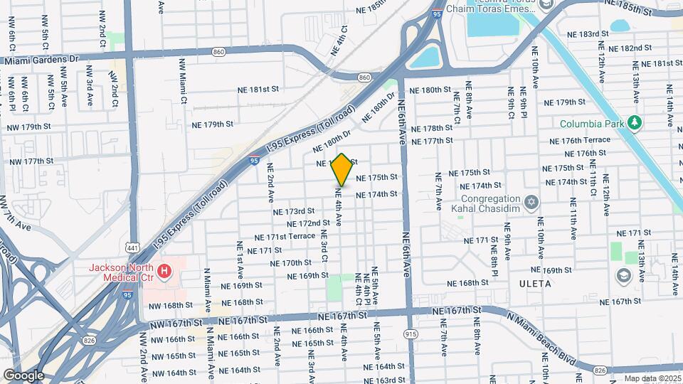 401 NE 174th St Map and Location Details