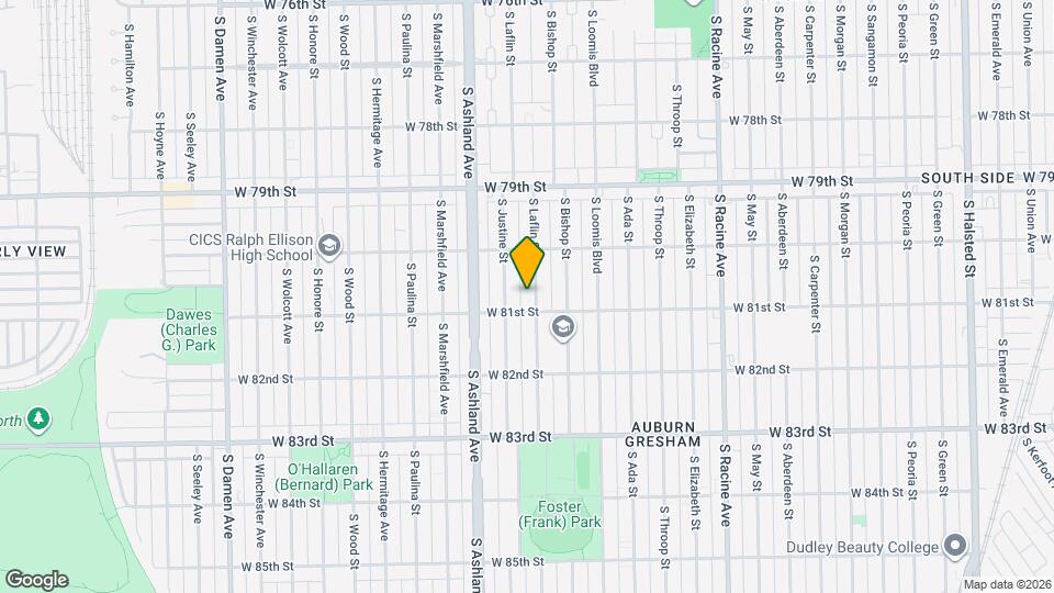 8046 S Laflin St, Unit 8046 S Laflin Street #2 Map and Location Details