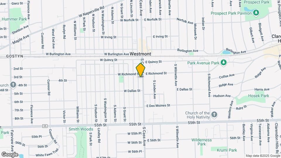 114 S Cass Ave Mapa y Detalles de la Ubicación