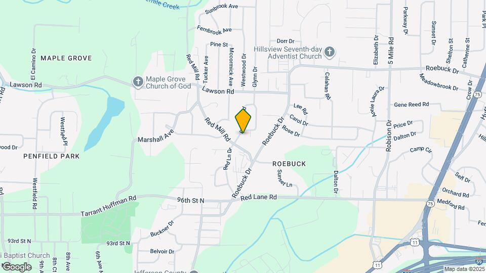 9813 Redcliff Rd Map and Location Details