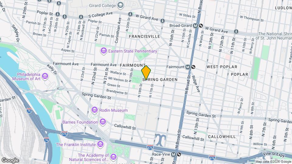 1723 Mt Vernon St Map and Location Details